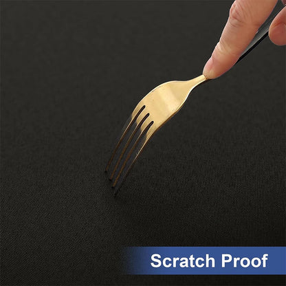 LMETJMA Rectangle Tablecloth Elastic Fitted Tablecloths for 6 Ft Tables Washable Folding Polyester Table Cover JT898