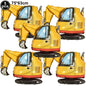Construction Truck Balloons Excavator Cement Truck Forklift Crane Foil Balloon Kid Boys Birthday Party Construction Theme Decors