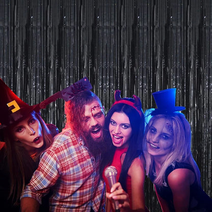 3/2/1Pack Party Background Wedding Decoration Foil Fringe Curtain Sequin Bachelorette Photo Backdrop Wall Curtain Birthday Gifts