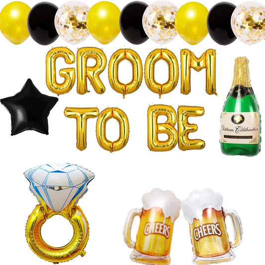 Men's Bachelorette Party Decoration, Groom's Decoration, Groom Wants to Be a Belt Balloons, Bachelor's Night Engagement Wedding Bride Shower Future Groom's Future Mr Pre-Warty Decorative Supplies