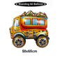 Construction Truck Balloons Excavator Cement Truck Forklift Crane Foil Balloon Kid Boys Birthday Party Construction Theme Decors