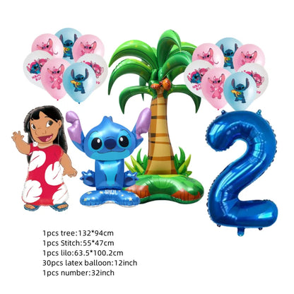 Kids First 6th Birthday Party Decorations Stitch Balloons Set Cute Globos Baby Shower Supplies Children Gifts Ballons