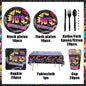 90’S Disco Party Decorations Back To 90s Backdrop Women Men Friend Birthday Music Party Disposable Tableware Balloon CakeTopper