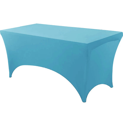 Spandex Tablecloth Tight Fitted Washable and Wrinkle Resistant Stretch Rectangular Patio Table Cover for Event Wedding Parties